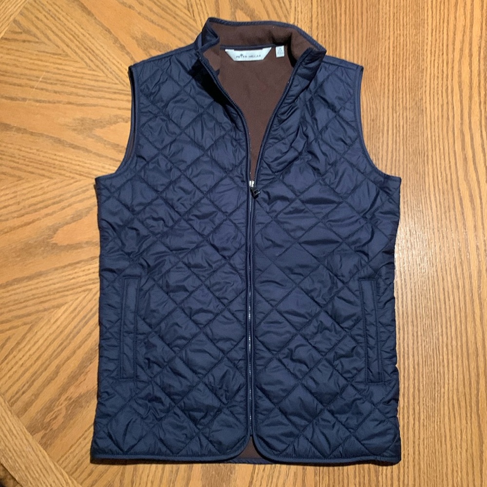 Youth Essex quilted vest, navy